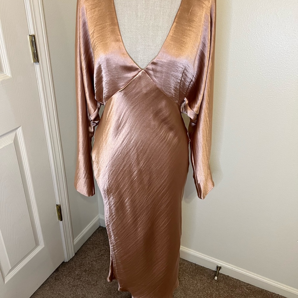 ASOS Blush Satin Dress. NWT. Size US 10